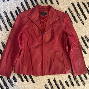 Siena Red genuine leather jacket
